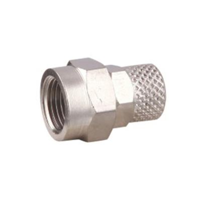 China RUICHEN RPCF Pneumatic Female Straight Brass Nickel Coated Pneumatic Screw Connector Quick Release Quick Release Fitting for sale