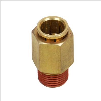 China DOT Fitting DPC8-02 Pneumatic Pneumatic Brass Push To Connect Quick Release Fitting For Truck Air Brake System for sale