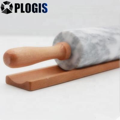 China Sustainable high quality marble pin with wooden handle for sale