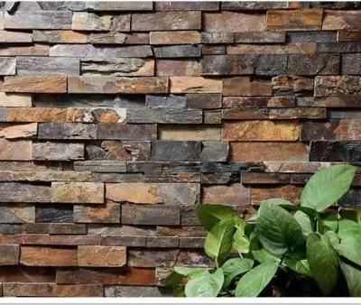 China Eco-Family High Quality Natural Rusty Slate, Cultured Stone Wall Panels for sale