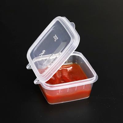 China Sauce plastic cup 2021 new viable 2zo pp disposable degradable transparent plastic cup for sale