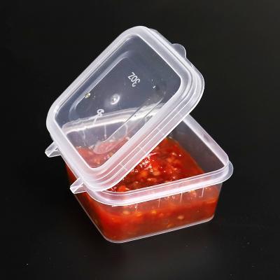 China Sustainable Amazon Vends Sauce Cup With Hinged Lid Seasoning Sauce Cup PP Disposable Degradable Plastic Cup for sale