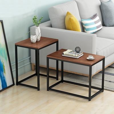 China Wholesale Hot Industrial Nordic Simple Corner Metal Table Living Room Sale Amazon Combination Coffee Table Combination Fashion Side Table for sale