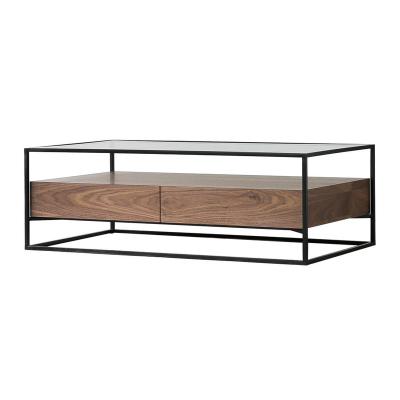 China Wholesale Creative Modern Simple Table Solid Wood Living Room Furniture TV Stand Fashion Modern Simple Cabinet Metal TV Regular TV Stand With Drawer for sale