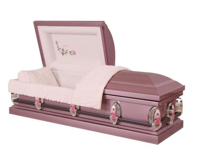 China American style LOW PRICE CASKET MADE of 20 GAUGE STEEL FOR BURIAL SERVICE for sale