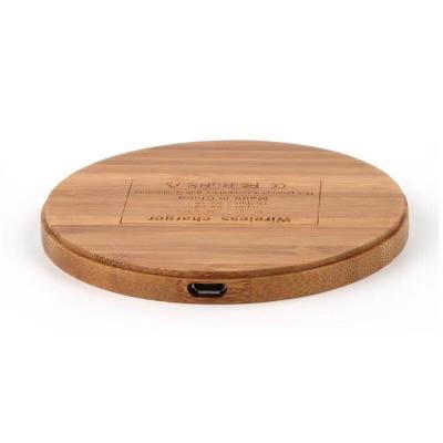 China Wooden Wireless Bamboo Wireless Charger Station Charging Station Mobile Phone Portable Charger For Smartphones for sale