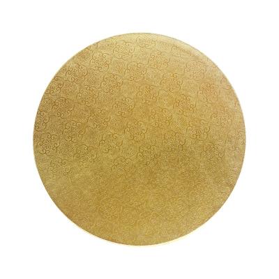 China Black Silver Gold Round Cake Board Board Pad 12mm Thick Greaseproof Drums Tips Cake Supplies for sale