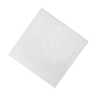 China Custom Gold Foil 12mm Square Paper Greaseproof Cake Board Corrugated Pure White for sale