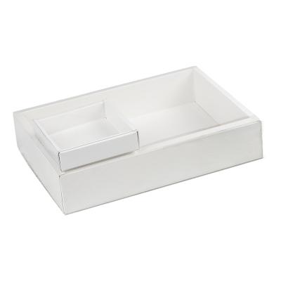 China Disposable Paper Handle Window Plastic Cake Box White Paper Wedding Transparent Bulk Cake Box for sale