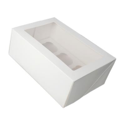 China Plastic Disposable Cupcake Window Bakery Paper Box Food Grade Material Eco-Friendly, Durable Cupcake Cardboard Cake & Shopping Bakery Box, Cardboard Cake for sale