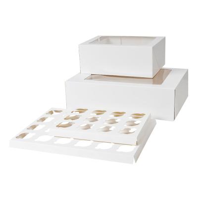 China 10 Disposable Strong Cake Boxes 10 x 10 x 5 and 10 Inch Cake Panel Window Cardboard Box Cake Box Board Set for sale