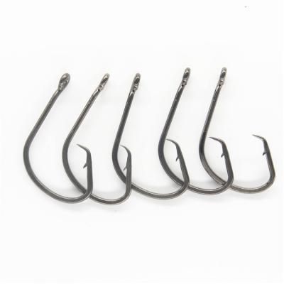 China Round Flat 7381 Stainless Steel Black Whole Sale In Shop Circle Sea Fishing Hook For Fishing for sale