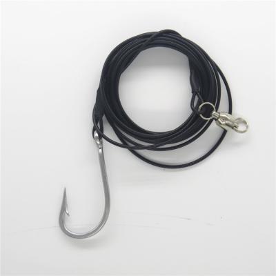 China Hook 7691 Round Flat Single Hook Trace Wire With Ball Bearing Swivel Whole Sale In Store Circle Sea Fishing Hook For Fishing Shark Tuna for sale