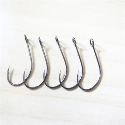 China 001 white high carbon steel hooks 1 2 4 6 8 10 all sizes NL001 mustad fishing hook for fishing for sale