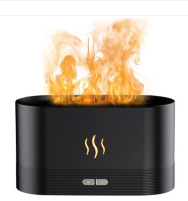 China Color Changing Flame Light Soothing LED Fire Effect Cool Mist USB Fragrance Diffuser Electric Portable Flame Humidifier for sale