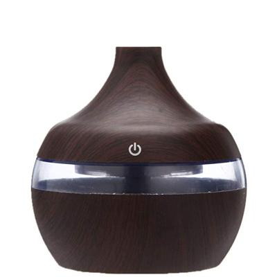 China USB Color LED Household Wood Grain Outdoor Ultrasonic Light Variable Mist Maker Portable USB Diffuser for sale