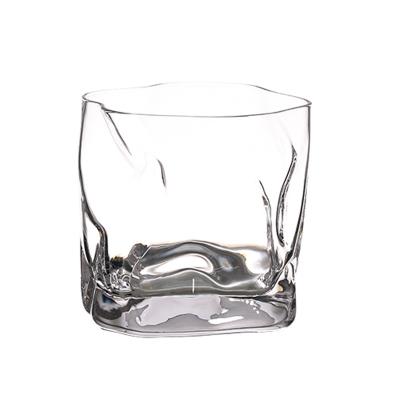 China Fascinating all kinds of characteristics of crystal glass lead-free whiskey attacks frosted wine glass twisted gold Japanese traced beer glass for sale