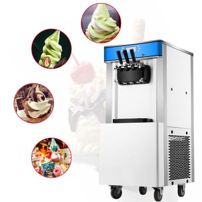 China Commercial Supply Hot Sale 1800W Mini Soft Ice Cream Making Machine Table Top Soft Ice Cream Machine 3 Flavor for sale