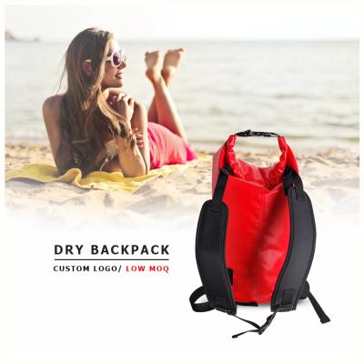 China Lightweight Travel Friendly PVC Backpack Dry Camping Hiking Hiking Beach Logo Waterproof Dry Bag Custom Lightweight for sale