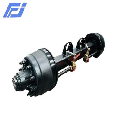 China Fuhua compound axle trailer parts American style axle / German style16 ton 10 screw-hole brake axle German automobile transmission for sale