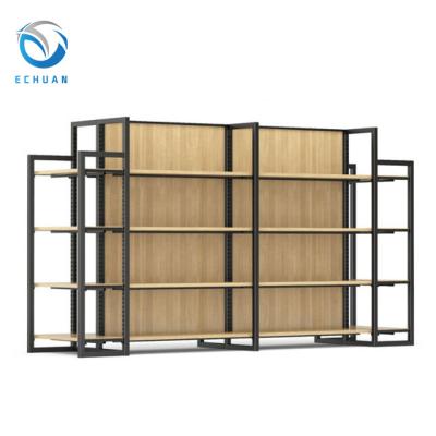 China Adjustable Shelves Retail Wooden Gondola Shelving Miniso Shop Furniture Baby Shop Show Wooden Book Racks Shop Buries No. ECHX02WI from Estanteria for sale