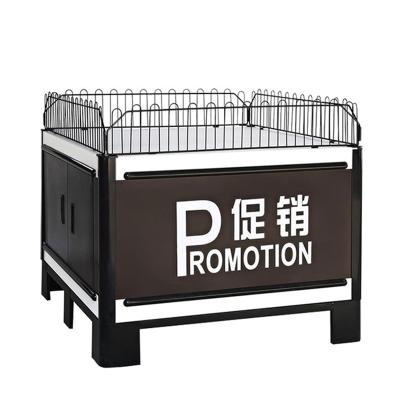 China 2021 Promotion Hot Selling Supermarket High Quality Metal Shelves Grocery Design Metal Square Promotion Display Table for sale