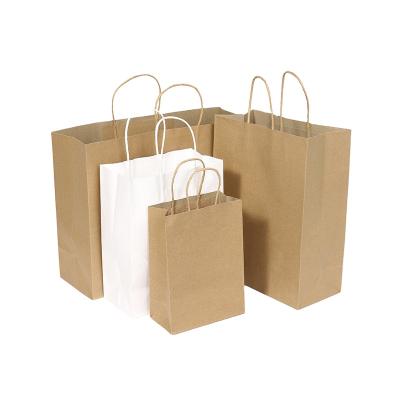 China Factory Manufacturer In Stock Portable Handmade Paper Bags Thank You Thanksgiving Wedding Birthday Guests Day Gift Packaging Bag for sale