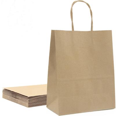 China Handmade In Stock Kraft Paper Large Gift Bags For Christmas Present Snacks Clothing Box Packing Christmas Bag for sale