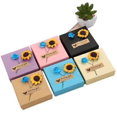 China New design handmade paper box jewelry gift paper boxes low cost kraft paper packaging china for sale