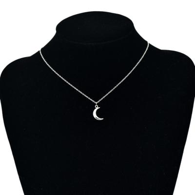 China Bohemia Necklaces Simple Silver Color Chain Necklace Pendant Cute TRENDY Choker Necklaces Moon Jewelry For Women for sale