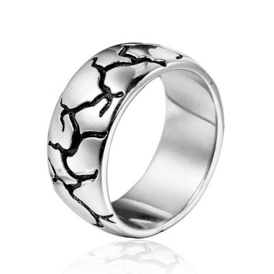 China FASHIONABLE Simple Shape High Quality Personality Unique Slot Men Rings Stainless Steel Vintage for sale