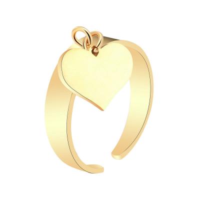 China One or Two Cute Heart Rings New Design Cute High Quality Girls Heart Ring Adjustable Jewelry Women for sale