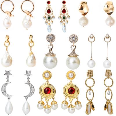 China 2021 CLASSIC Luxury Pearl Stainless Steel Stud Earring Fashionable Jewelry Women Gold Metal Wedding Engagement Party Stud Earring for sale