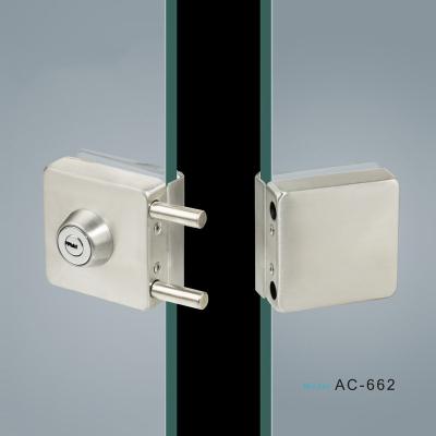 China Durable Wide Application Double Door Glass Patch Lock For Wholesales for sale