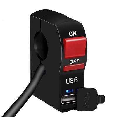 China On Off Switch and USB Charger Universal Motorcycle On Off Switches With USB Motorcycle Handlebar Charger Refit Accessories Switch for sale