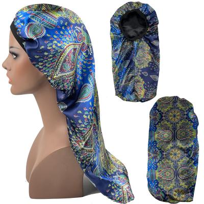 China Double Layer Cashew Flower Paisley Hair Bundles Extra Long Striped Satin Long Paisley Hair Weave For Women for sale