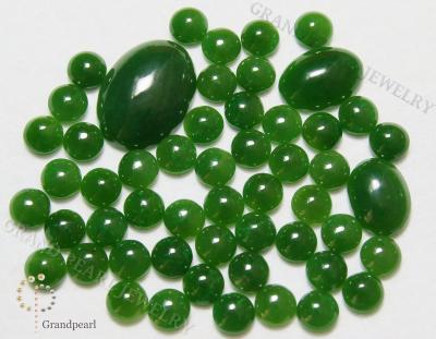 China None Nephrite Jade - 10mm Round Cabochon - Green Jade Cabochons - Calibrated Gemstone Cabochon - Semi Precious Stones for sale