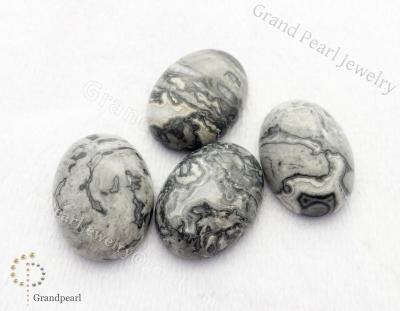 China No Gemstone Cabochon - Crazy Lace Agate - 20x15mm Oval Cut Stone - Semi-Precious Stone Cabochons - Loose Gemstones for sale