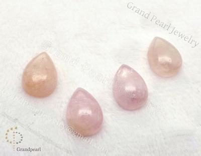 China None Morganite Cabochon 10x14mm _Pear - semi-precious stone for sale