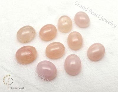 China None Morganite Cabochon 10x12mm _Oval - semi-precious stone for sale