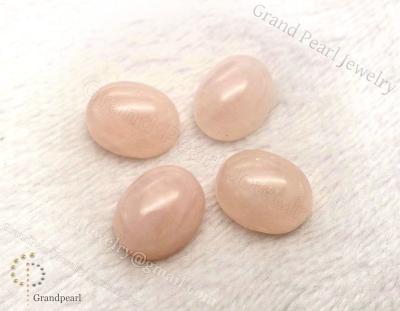 China None Morganite Cabochon 8x10mm _Oval - semi-precious stone for sale