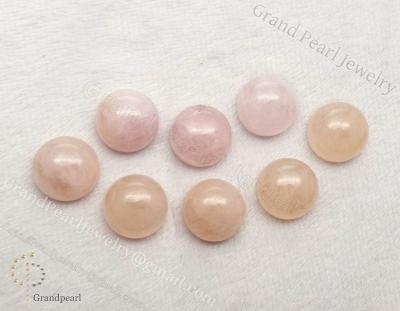 China None _Round 14mm of Morganite Cabochon - semi-precious stone for sale