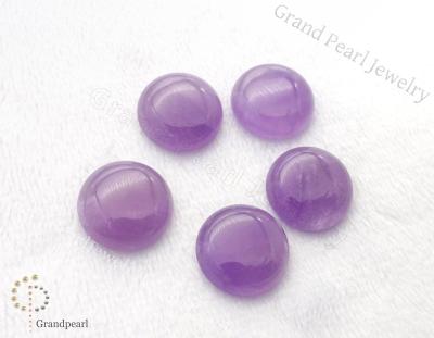 China None Lavender Amethyst - Size 14mm Calibrated Round Cabochon - Gemstone Cabochons - Calibrated Gemstone Semi Precious Stone Cabochon for sale