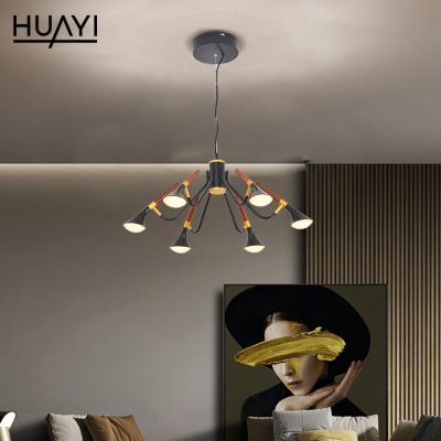 China New Design Contemporary Style Home Living Room Bedroom Modern Decoration Iron HUAYI Chandelier for sale