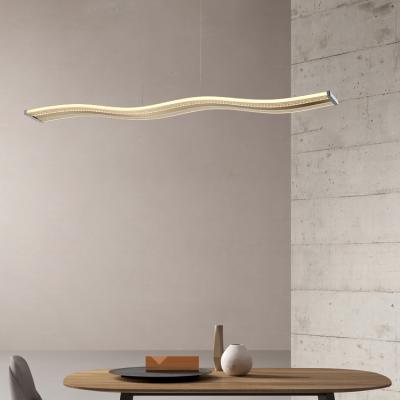 China Wholesale High Quality Competitive Price HUAYI Modern Indoor Decoration 32W 36W Gloden Color LED Indoor Hanging Pendant Light for sale