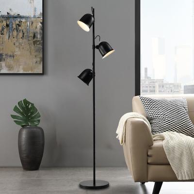 China HUAYI high quality modern simple black living room bedroom interior decoration floor lamp for sale