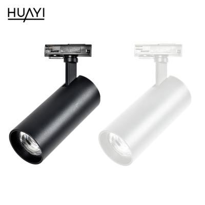 China HUAYI High Brightness Modern Indoor Living Room 10W 15W 25W 30W Aluminum Shop LED Track Light for sale