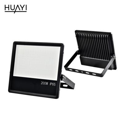 China Which can calmly face various harsh outdoor environment; HUAYI New Model Waterproof IP65 Black Aluminum 10W 30W 100W 150W 200W LED Flood Light for sale