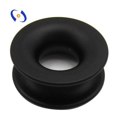 China CNC Machine Aluminum 36mm Mini Holes Low Friction Ring High Quality Hard Black Anodized Metal for sale