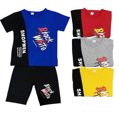 China Kids Casual Suits 100% Cotton Kids Boutique Clothing Sports Suit 2 Pcs Sets Kids Clothes Baby Boy Summer Clothes for sale